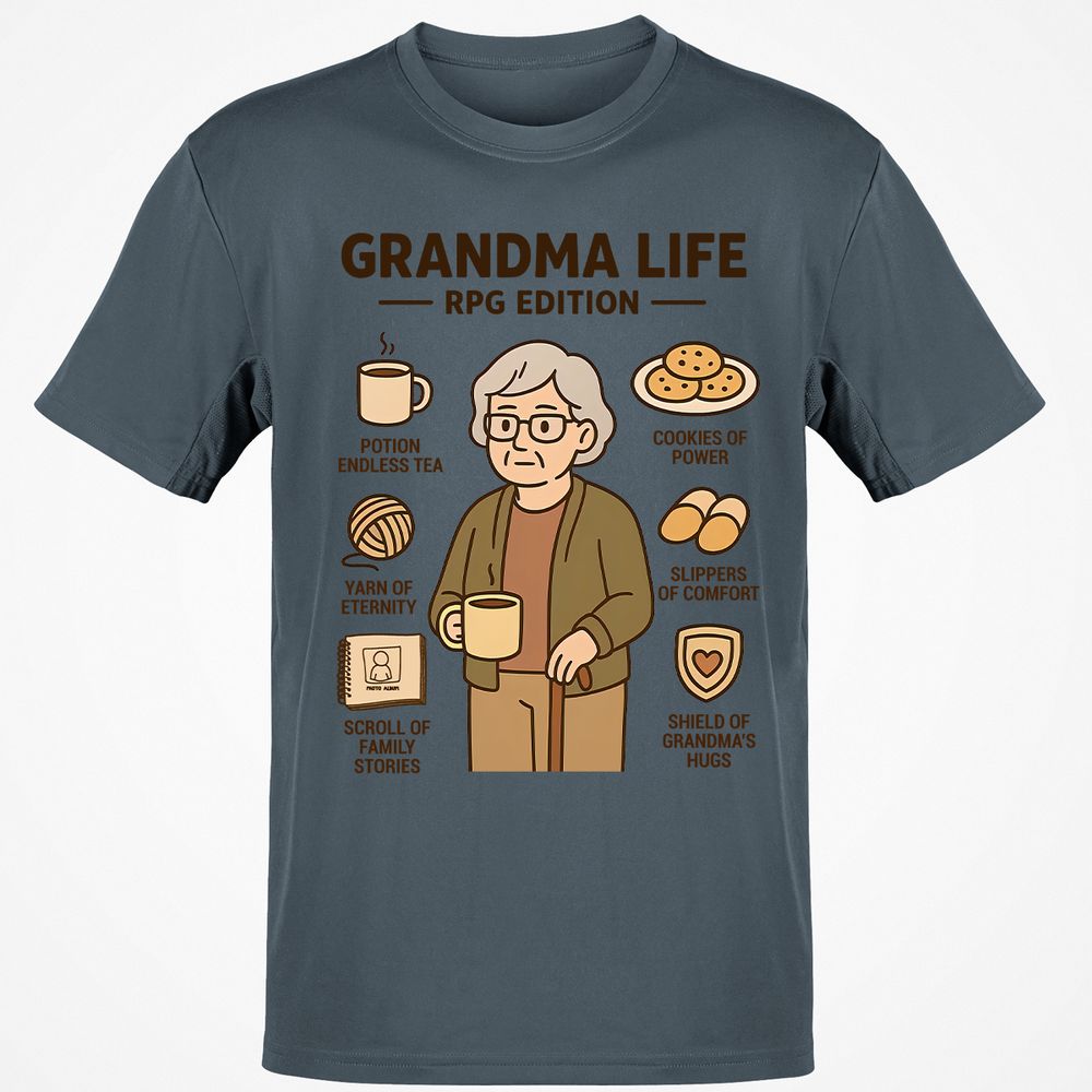 Grandma Life RPG Edition Classic Unisex T-Shirt - Charcoal - 3