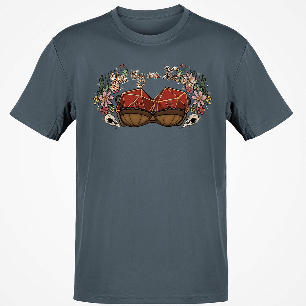 Yes They're Natural T-Shirt - Charcoal - 3