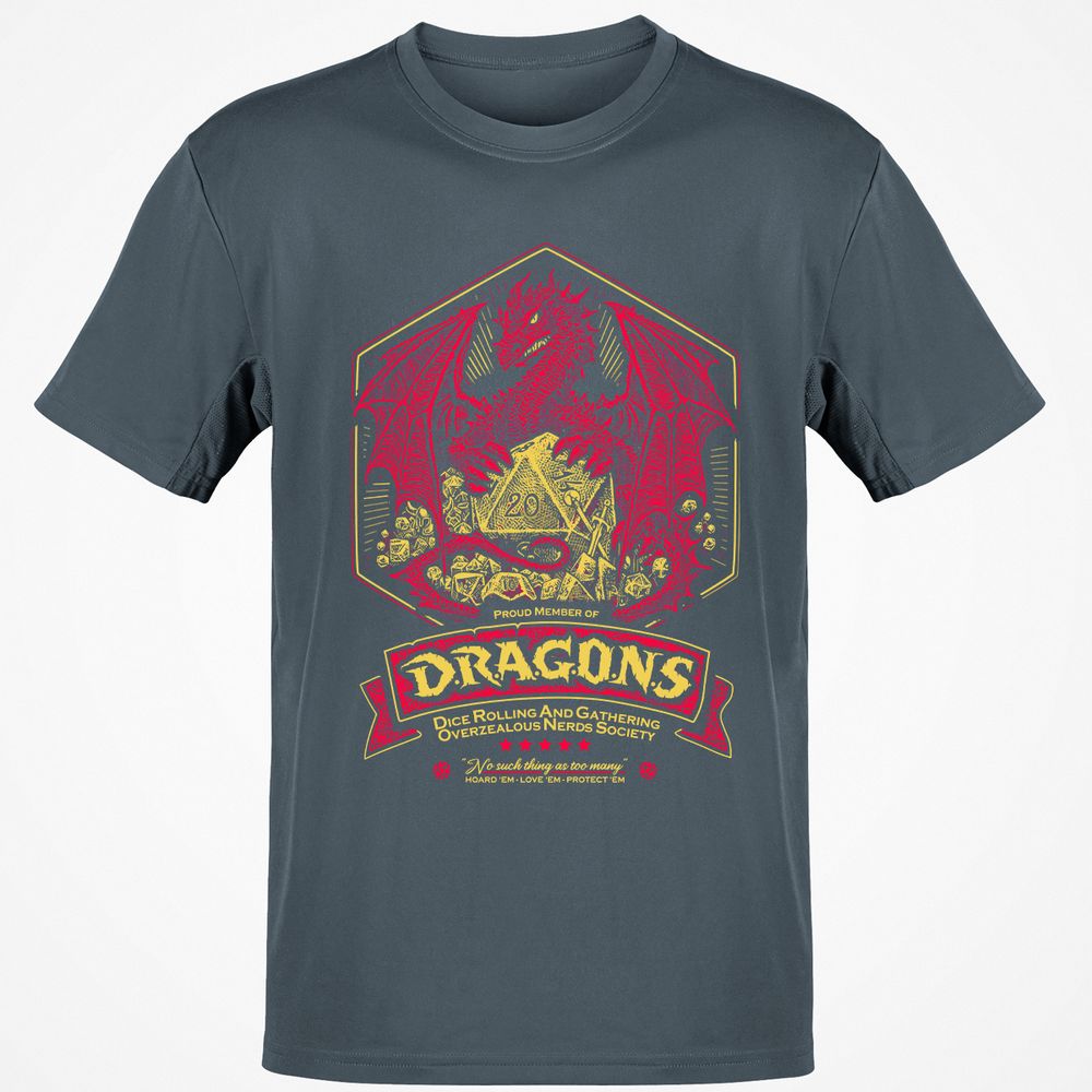 Fantasy Dragon With Dice - Charcoal - 3