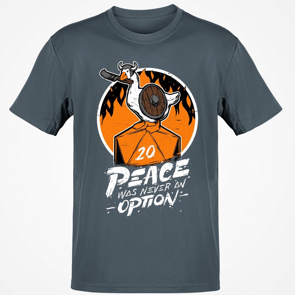 Peace Was Never An Option Classic Unisex T-Shirt - Charcoal - 3