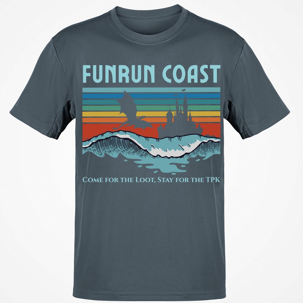 FUNRUN COAST Classic Unisex T-Shirt - Charcoal - 3