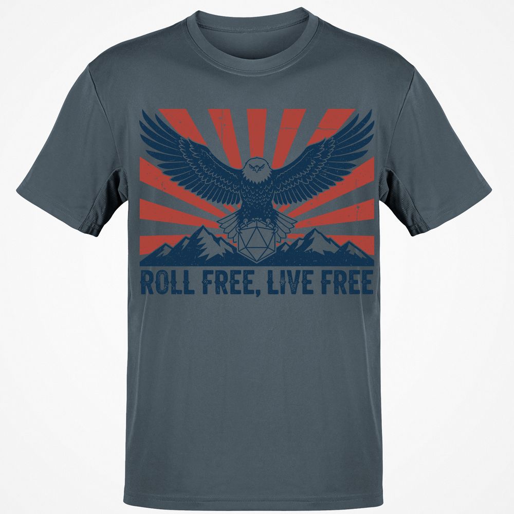 Roll Free, Live Free Classic Unisex T-Shirt - Charcoal - 3