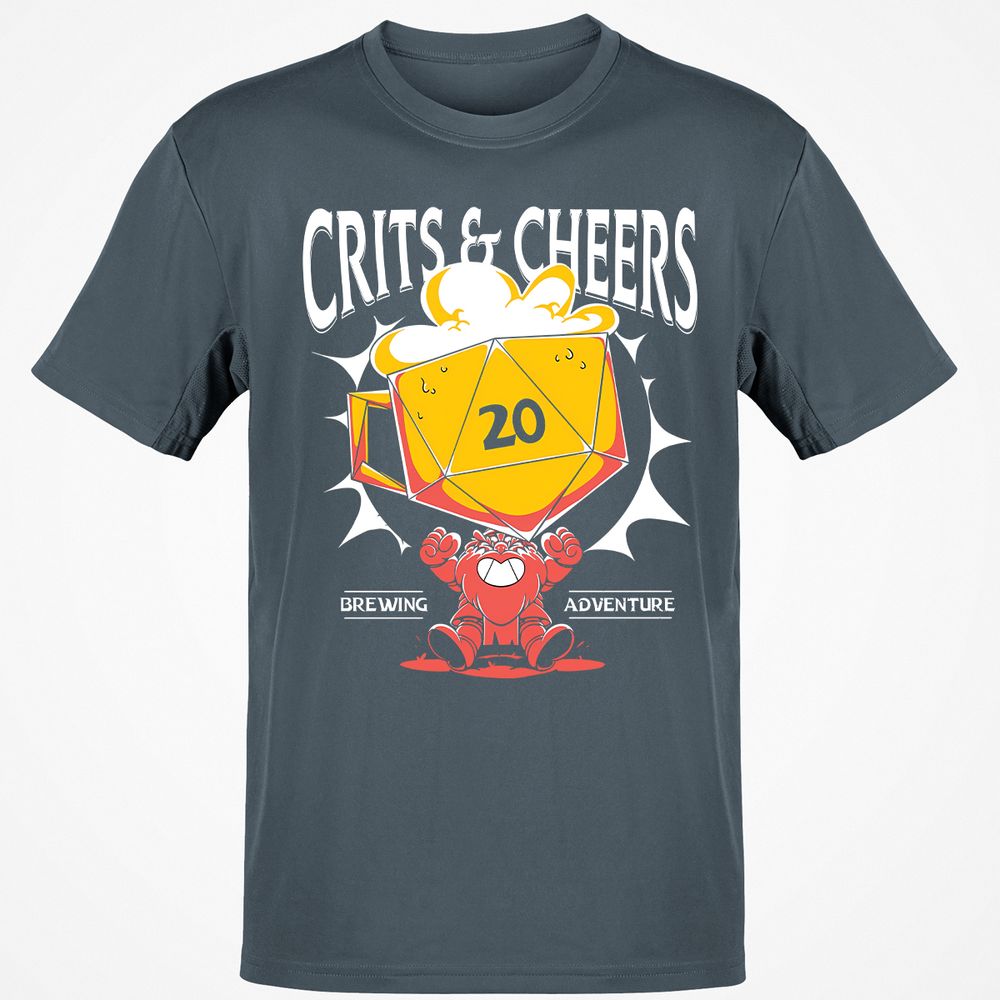 Crits & Cheers Classic Unisex T-Shirt - Charcoal - 3