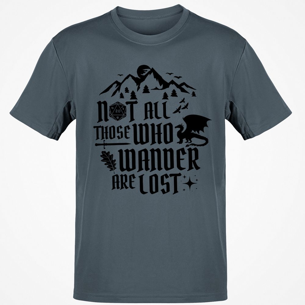 Not All Those Who Wander Are Lost Classic Unisex T-Shirt - Charcoal - 3