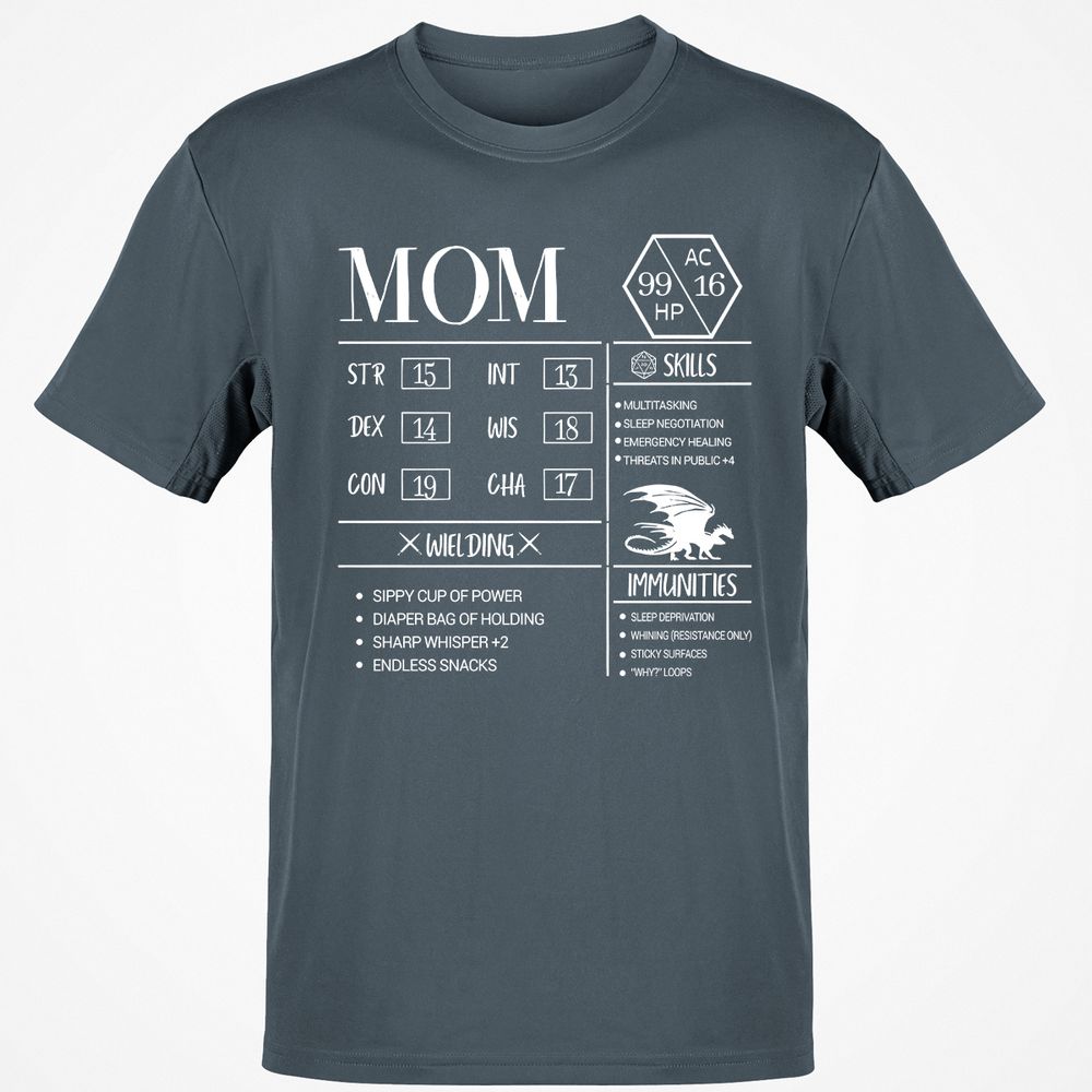 Mom New Classic Unisex T-Shirt - Charcoal - 3