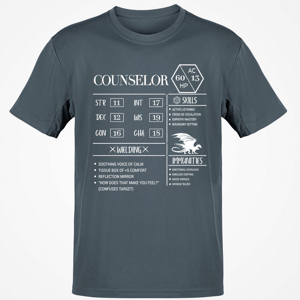 Counselor New Classic Unisex T-Shirt - Charcoal - 3