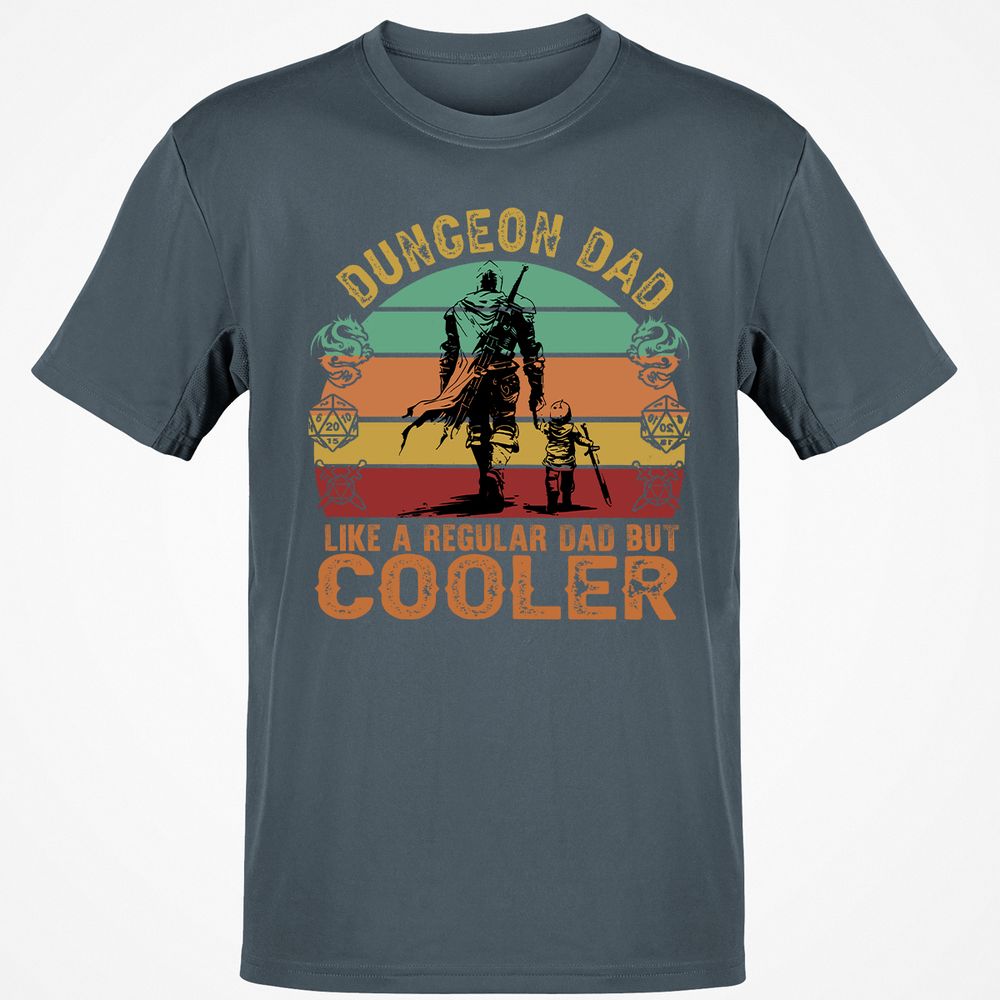 Dungeon Dad Like A Regular Dad Classic Unisex T-Shirt - Charcoal - 3