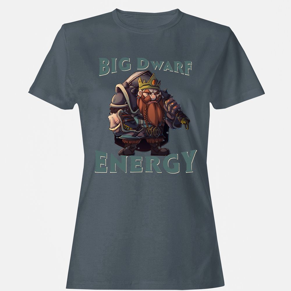 Big Dwarf Energy Women's T-Shirt - Charcoal - 3