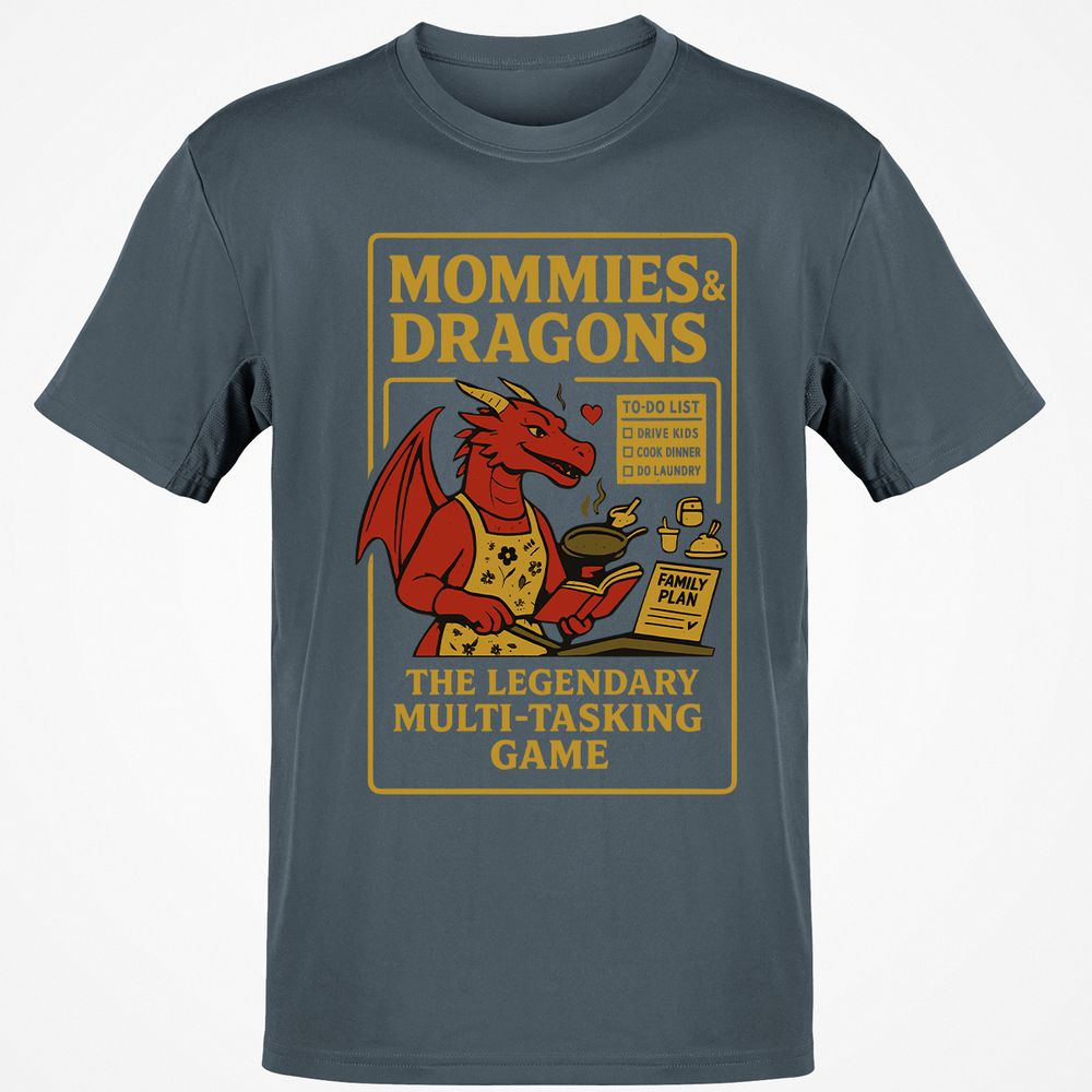 Mommies & Dragons Classic Unisex T-Shirt - Charcoal - 3