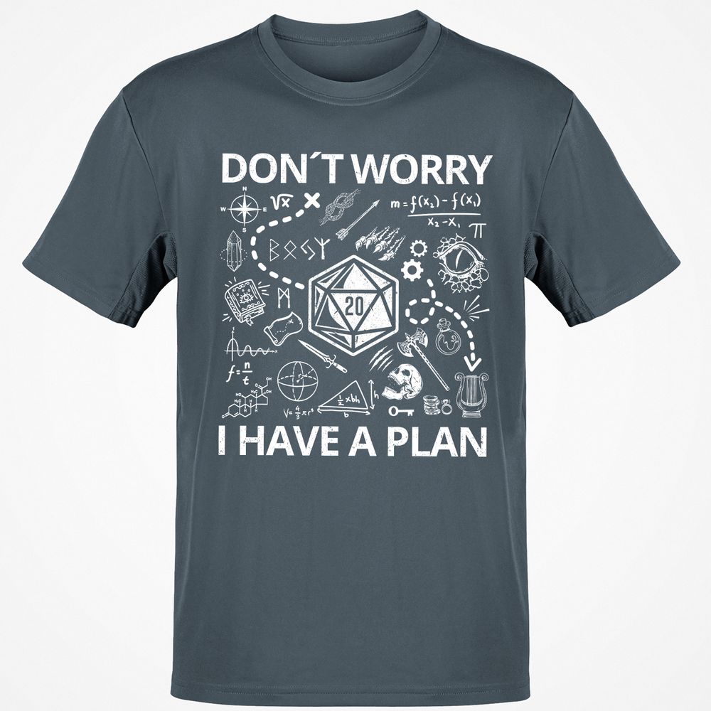 Don't Worry I Have A Plan Classic Unisex T-Shirt - Charcoal - 3
