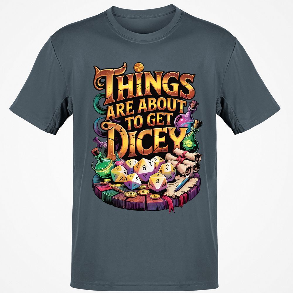 Things Are About To Get Dicey Classic Unisex T-Shirt - Charcoal - 3