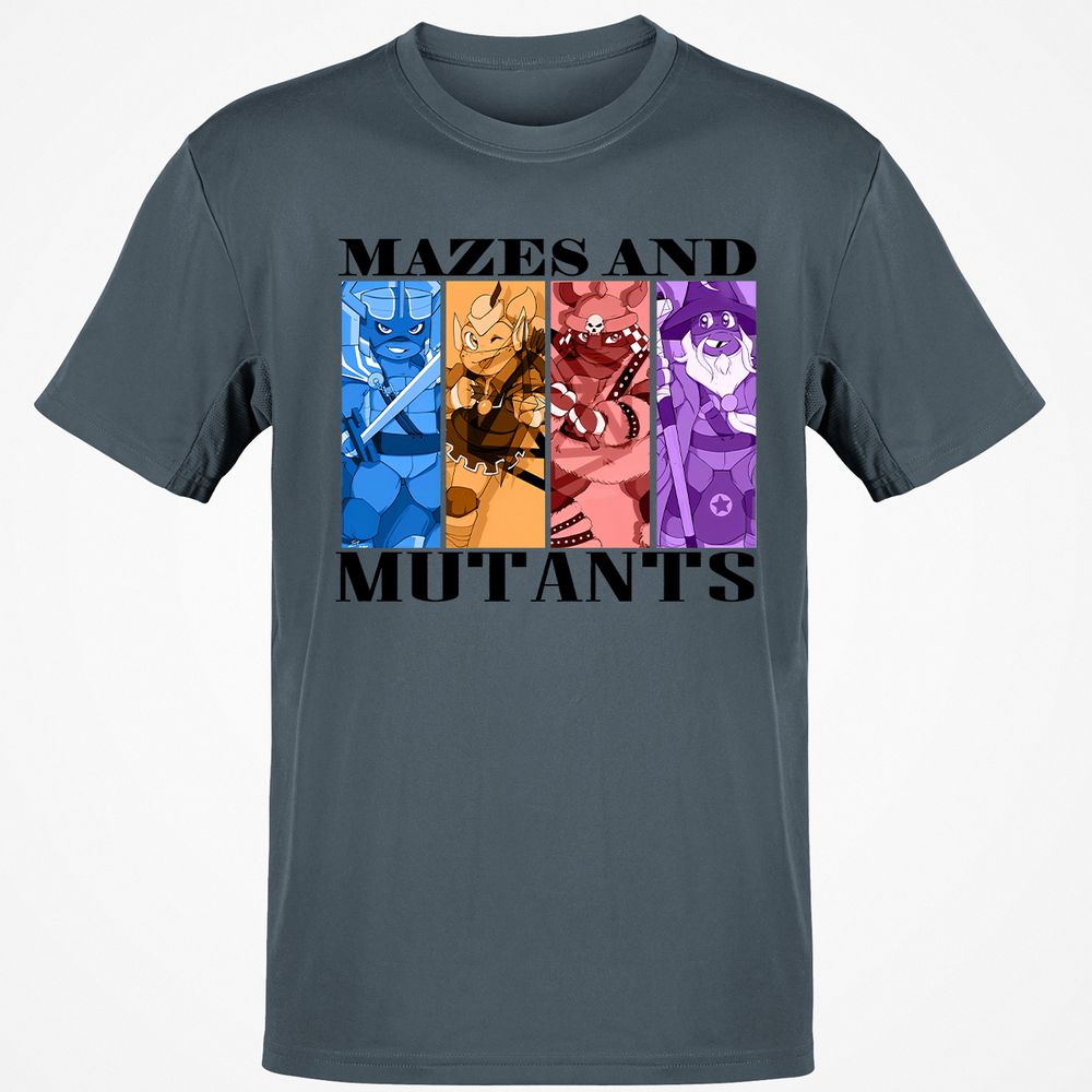 Mazes & Mutants Classic Unisex T-Shirt - Charcoal - 3