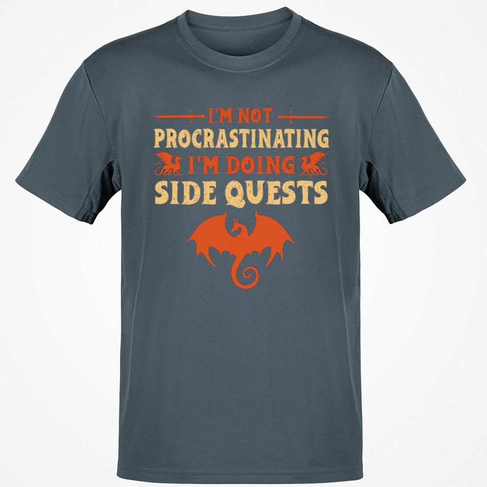 I'm Doing Side Quests Classic Unisex T-Shirt - Charcoal - 3