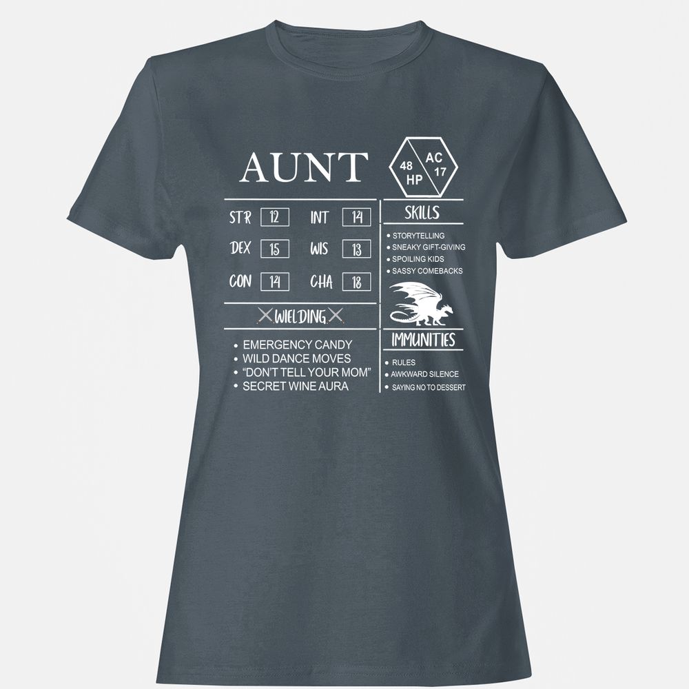 Aunt Stats Women's T-Shirt - Charcoal - 3