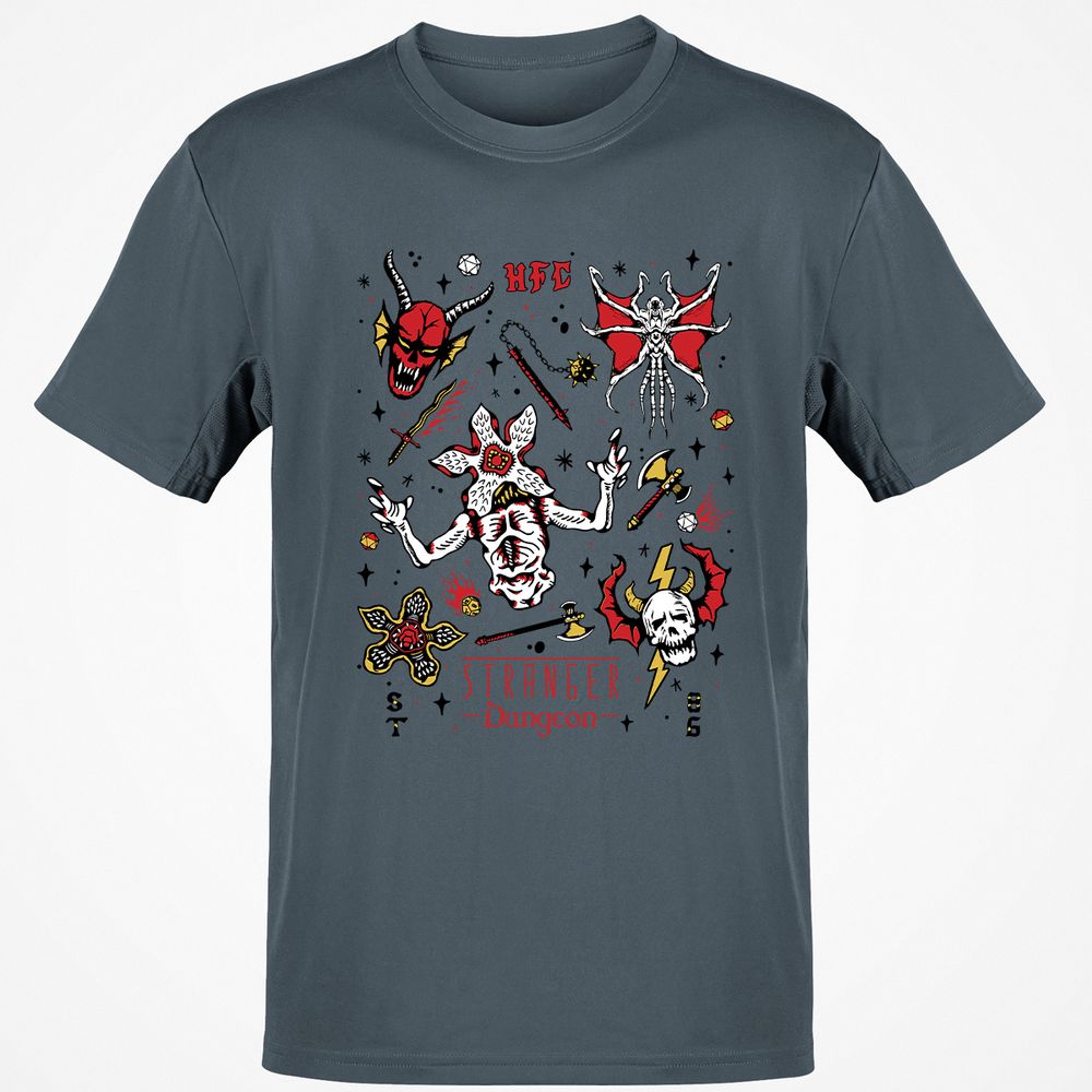 STRANGER DUNGEON Classic Unisex T-Shirt - Charcoal - 3