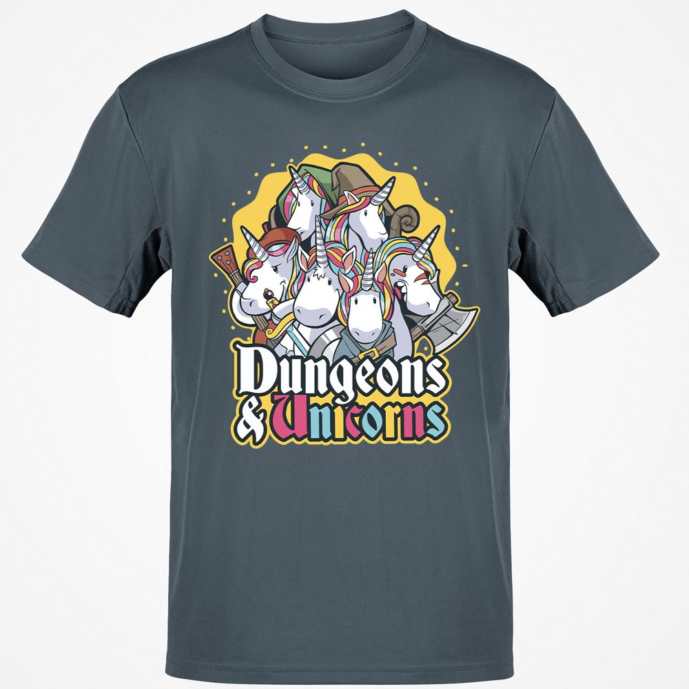 Dungeons And Unicorns T-Shirt - Charcoal - 3