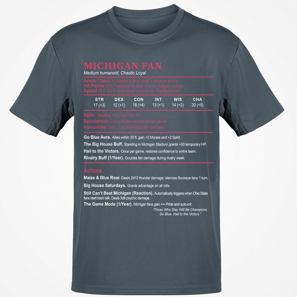 MICHIGAN FAN Classic Unisex T-Shirt - Charcoal - 3