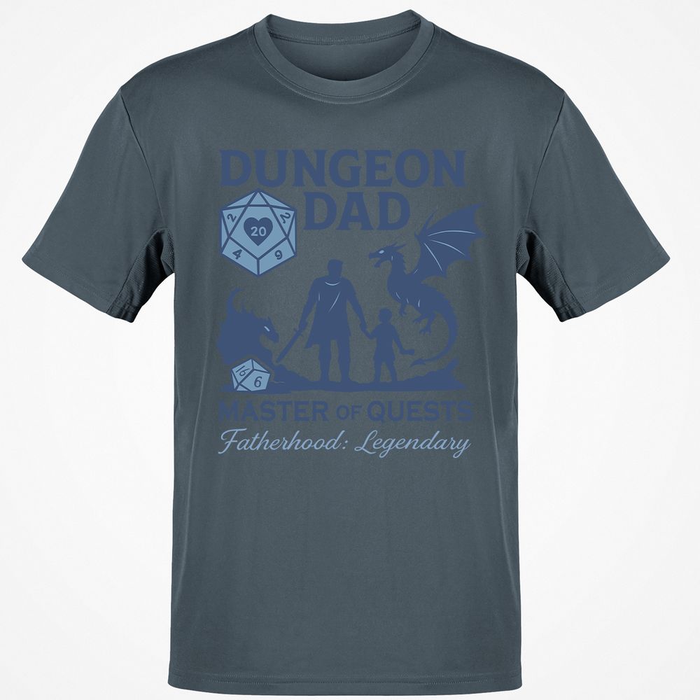 Dungeon Dad Master Of Quests Classic Unisex T-Shirt - Charcoal - 3