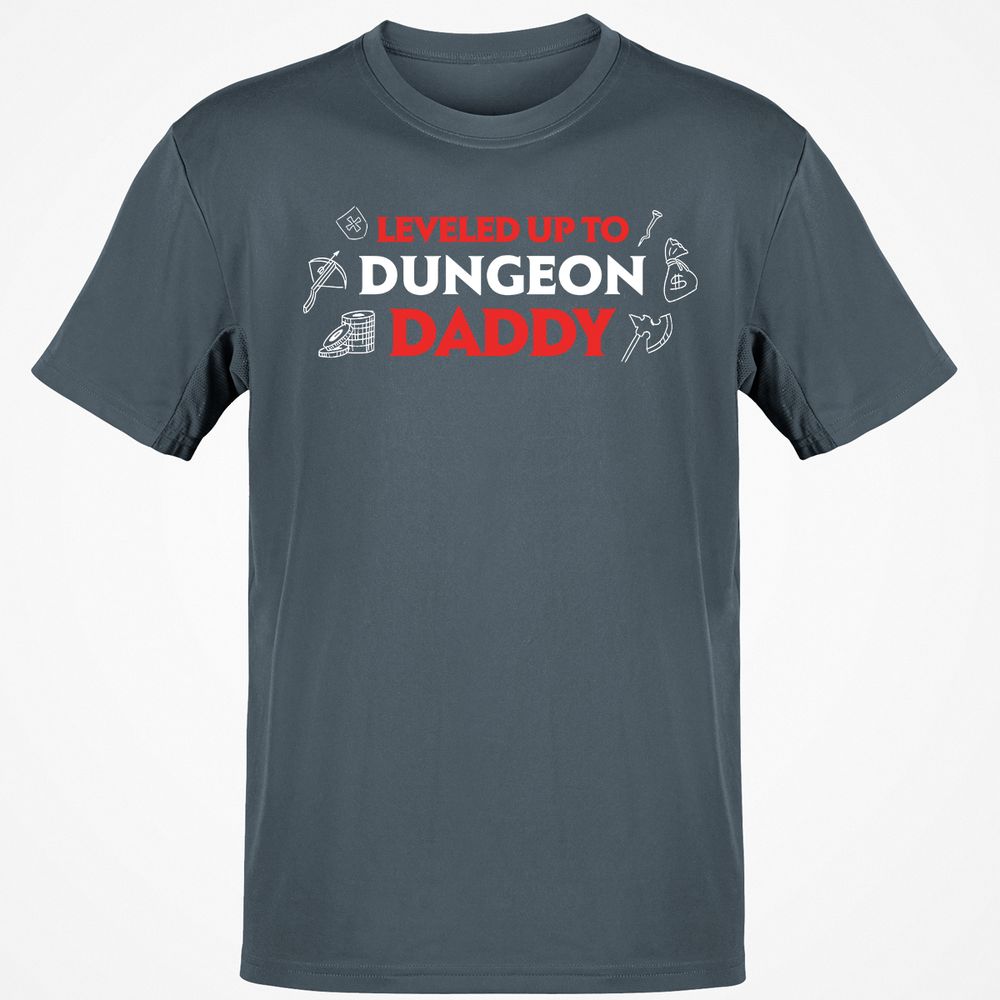 Leveled Up To Dungeon Daddy T-Shirt - Charcoal - 3