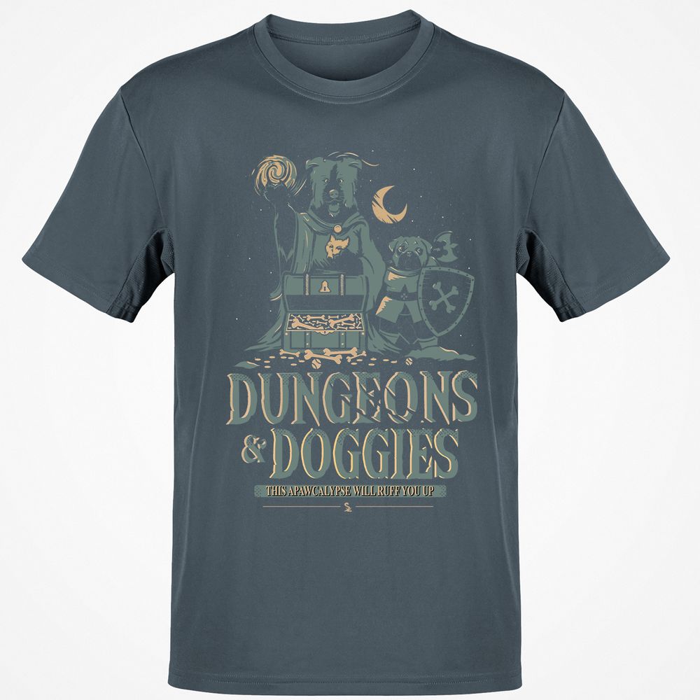 Dungeons & Doggies Classic Unisex T-Shirt - Charcoal - 3