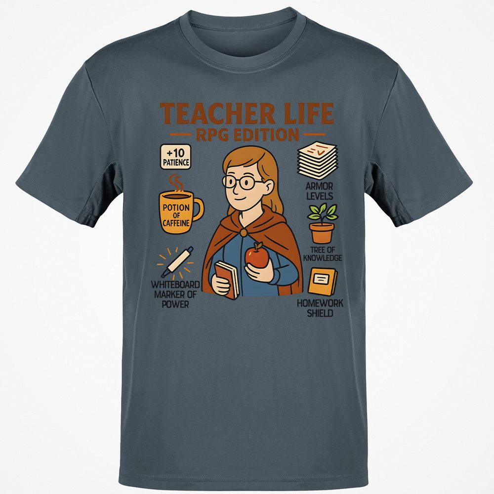 Teacher Life RPG Edition Classic Unisex T-Shirt - Charcoal - 3