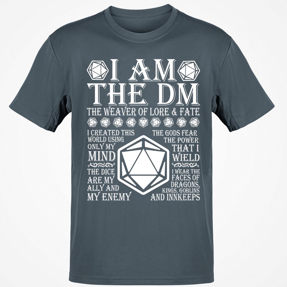 I Am The DM The Weaver Of Lore And Fate T-Shirt - Charcoal - 3