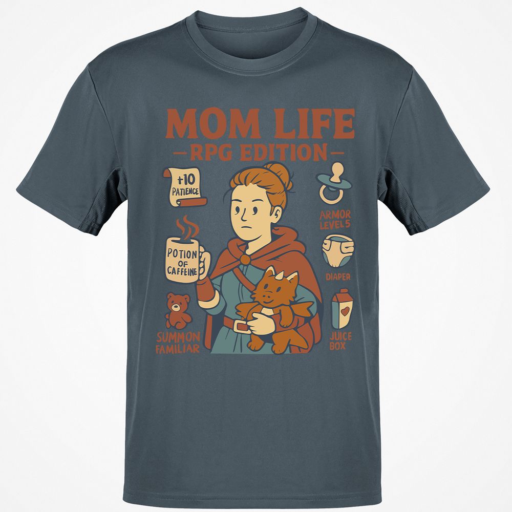 Mom Life RPG Edition Classic Unisex T-Shirt - Charcoal - 3