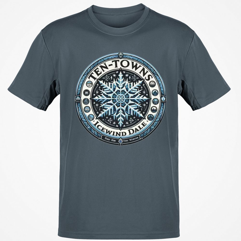 Ten-Towns Icewind Dale Classic Unisex T-Shirt - Charcoal - 3