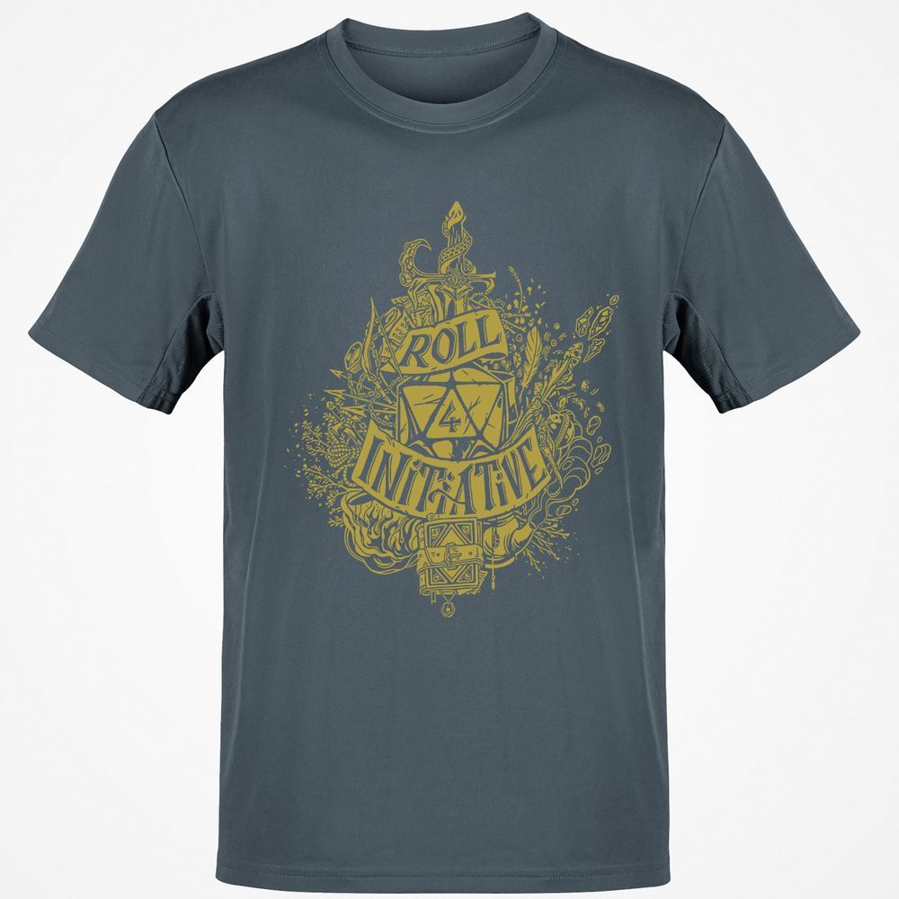 Roll Initiative Classic Unisex T-Shirt - Charcoal - 3