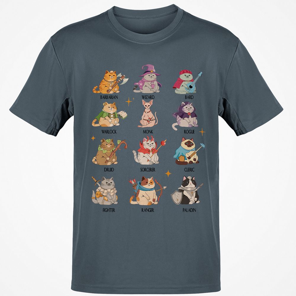 Dungeons And Cats Classic Unisex T-Shirt - Charcoal - 3