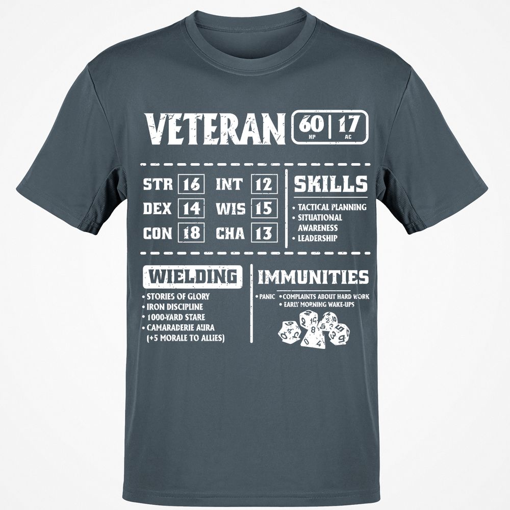 Veteran New Ver. Classic Unisex T-Shirt - Charcoal - 3