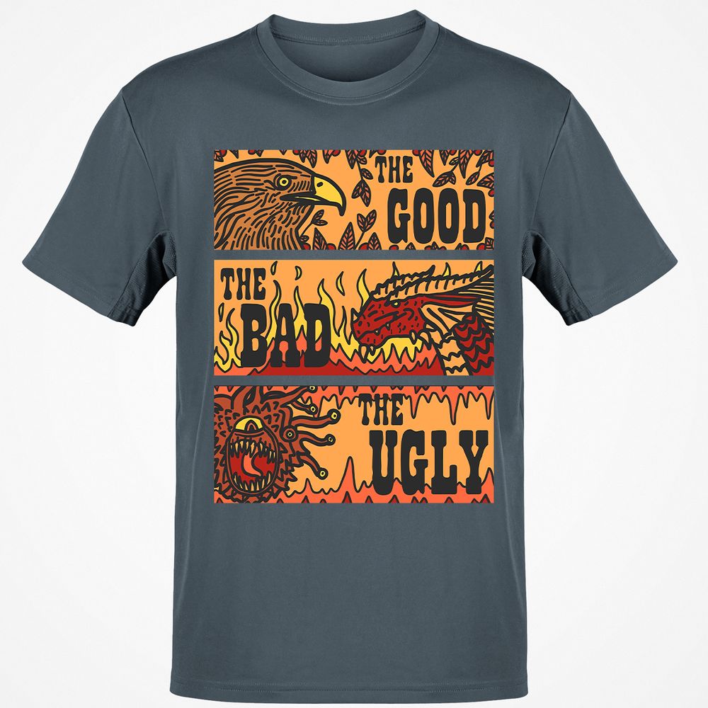 The Good The Bad The Ugly Classic Unisex T-Shirt - Charcoal - 3