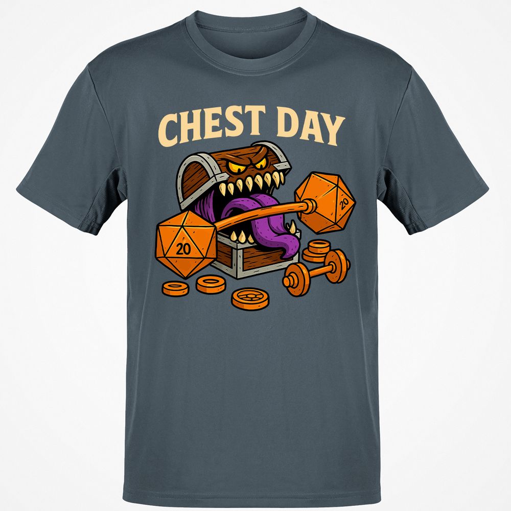 Chest Day Classic Unisex T-Shirt - Charcoal - 3