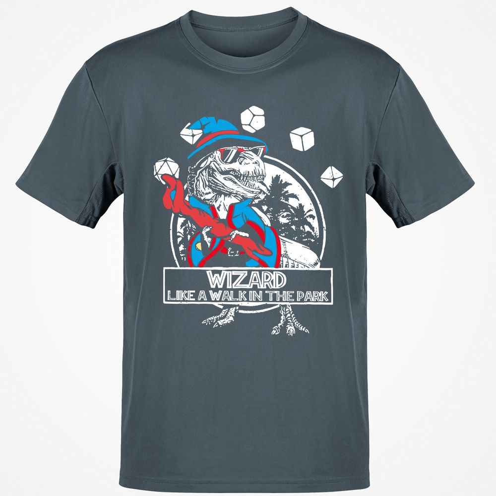 Wizard Like The Walk In The Park Classic Unisex T-Shirt - Charcoal - 3