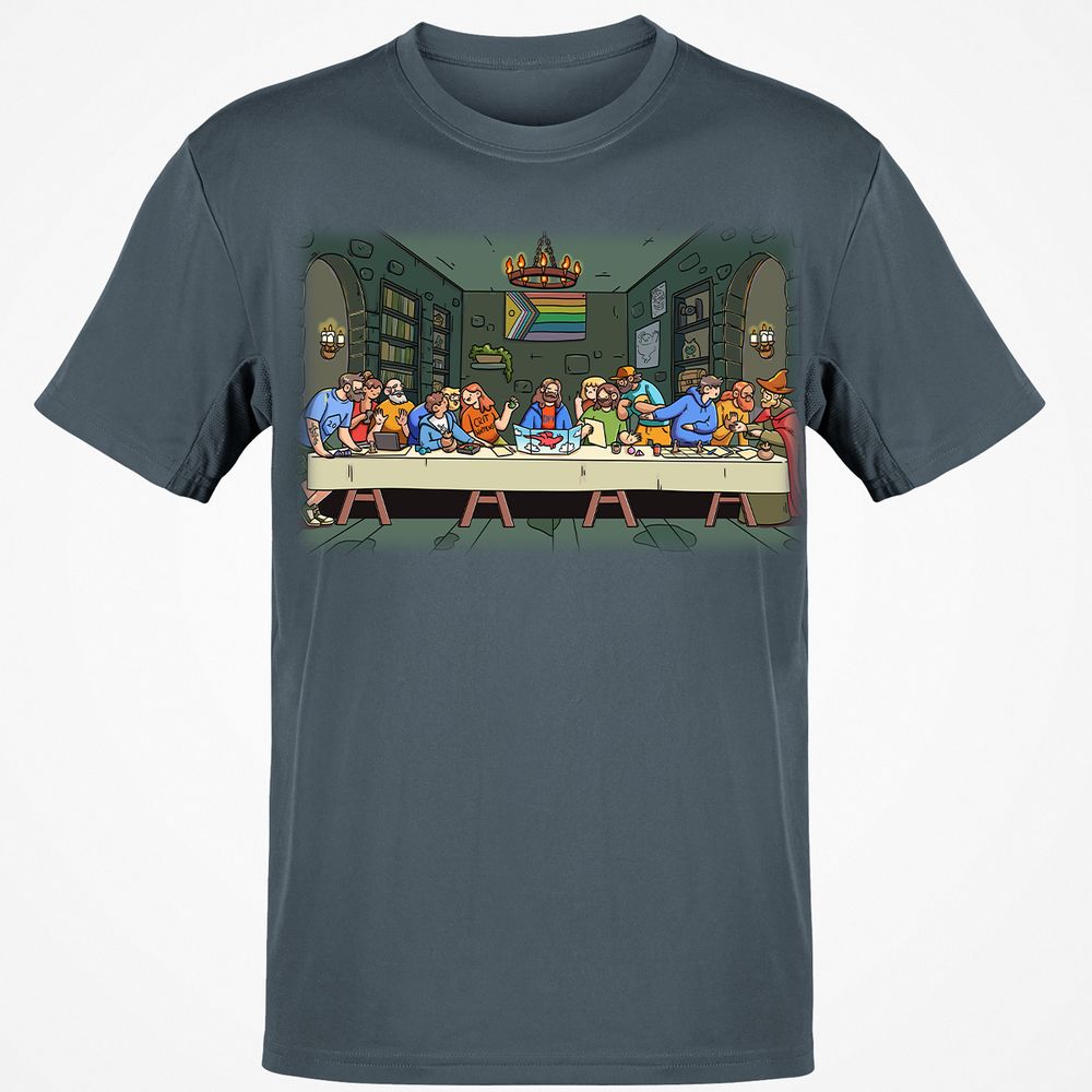DnD Characters Pride Themed The Last Supper Shirt Classic Unisex T-Shirt - Charcoal - 3