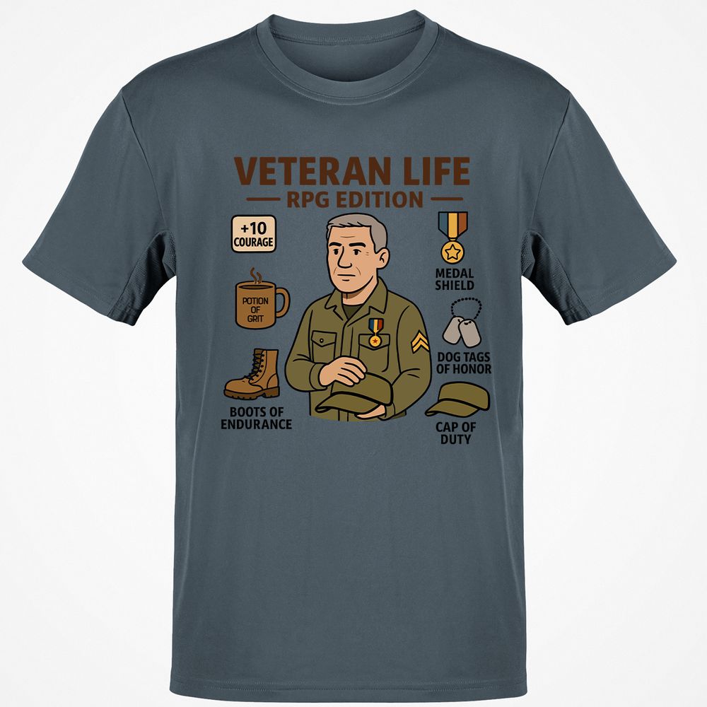 Veteran Life RPG Edition Classic Unisex T-Shirt - Charcoal - 3