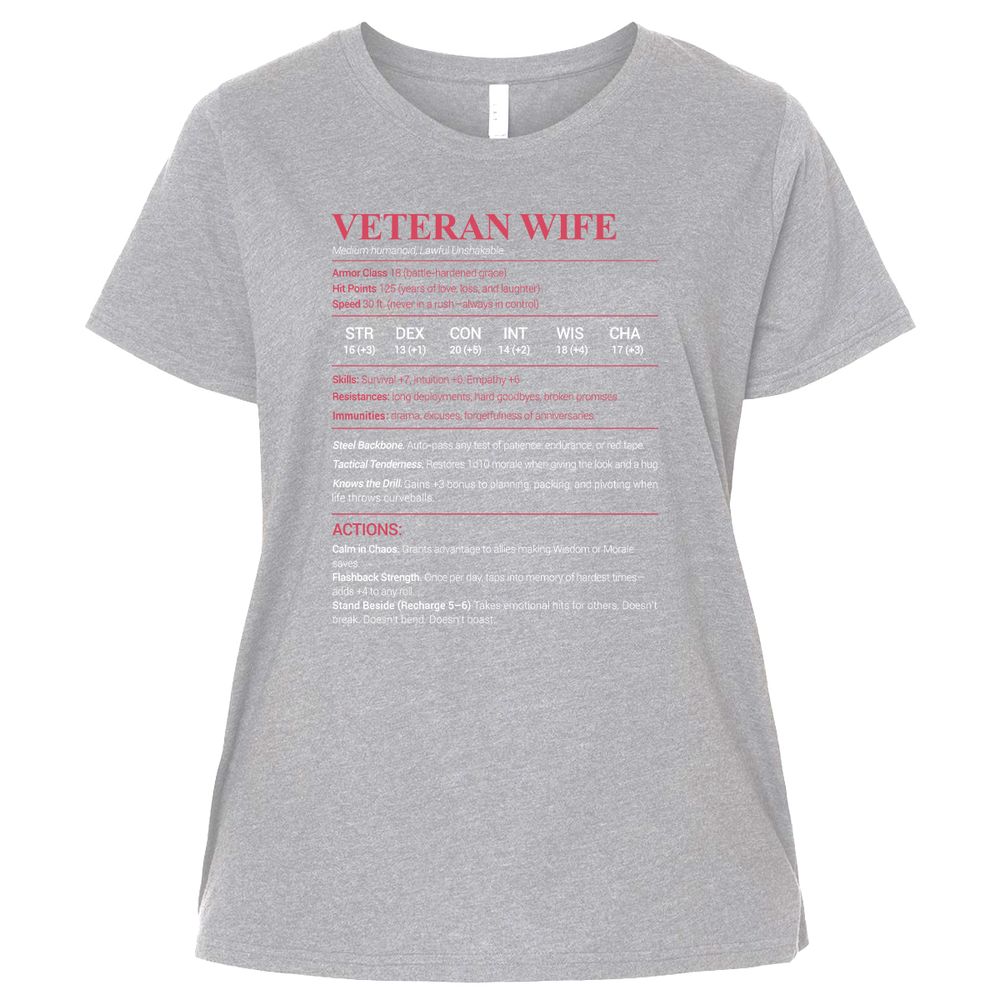 Veteran New Ladies Curvy Jersey - Heather - 3