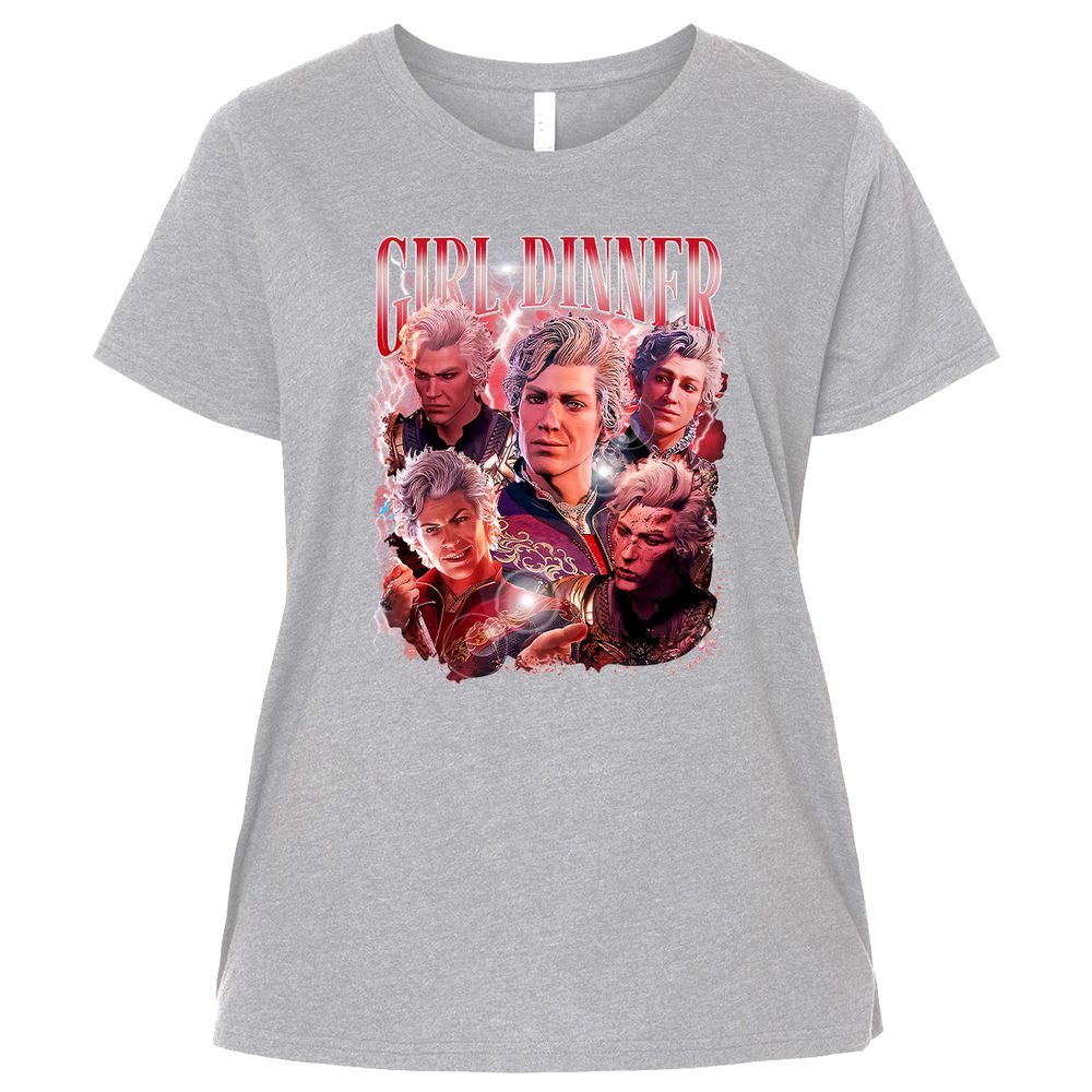 Astarion Girl Dinner Ladies Curvy Jersey - Heather - 3