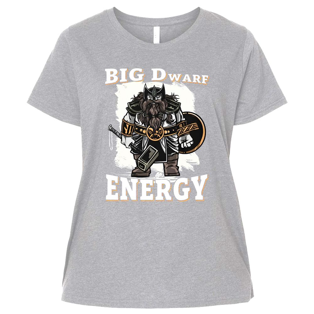 Big Dwarf Energy Ladies Curvy Jersey - Heather - 3