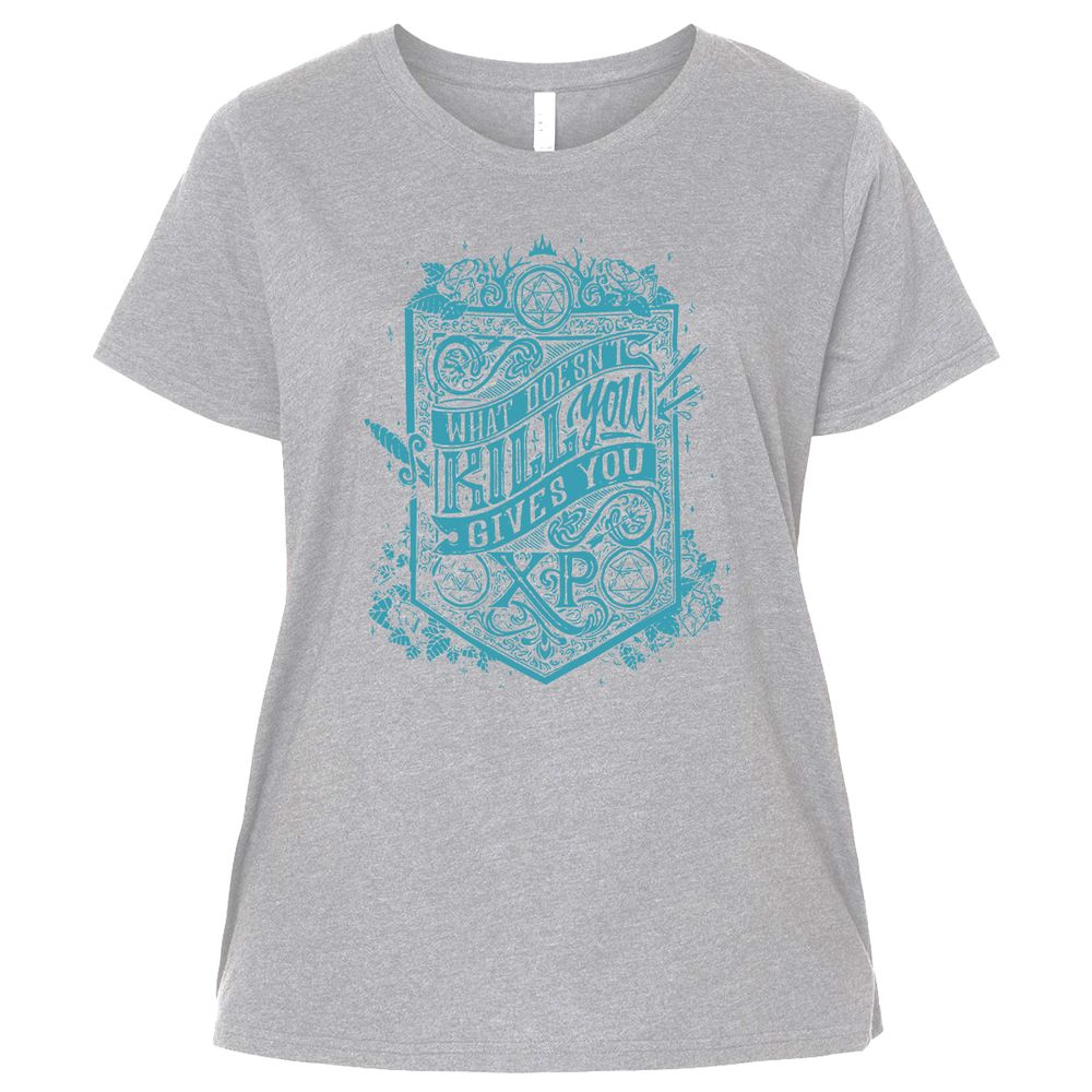 What Doesn't Kill You Gives You XP Ladies Curvy Jersey - Heather - 3