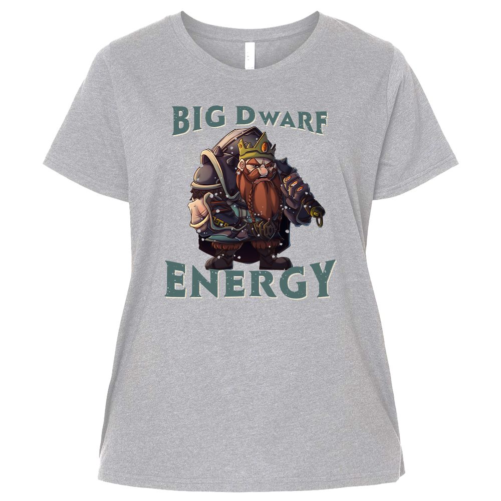 Big Dwarf Energy Ladies Curvy Jersey - Heather - 3