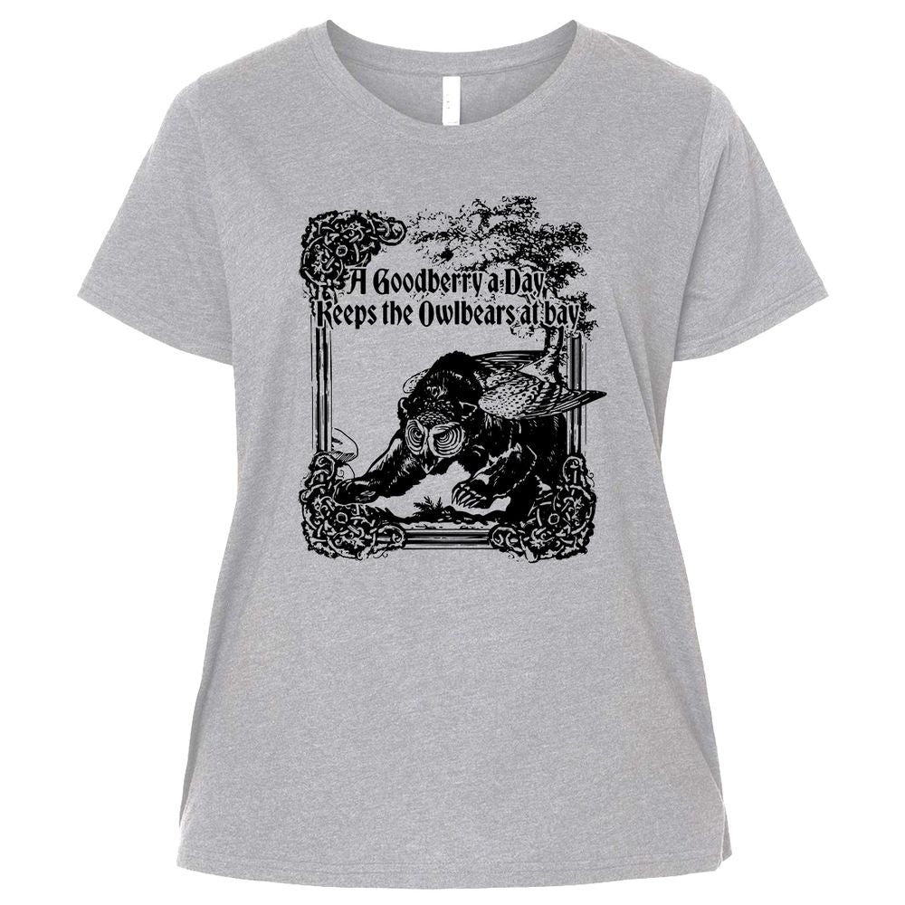 A Goodberry A Day Keeps The Owlbears At Bay Ladies Curvy Jersey - Heather - 3