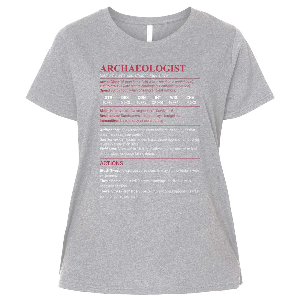 ARCHAEOLOGIST Ladies Curvy Jersey - Heather - 3