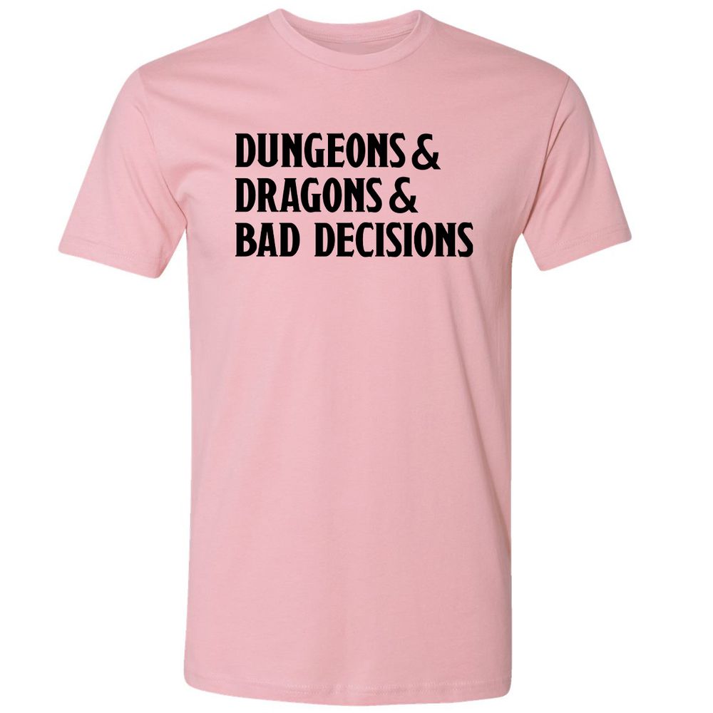Bad Decisions Premium Unisex T-Shirt - Light Pink - 3