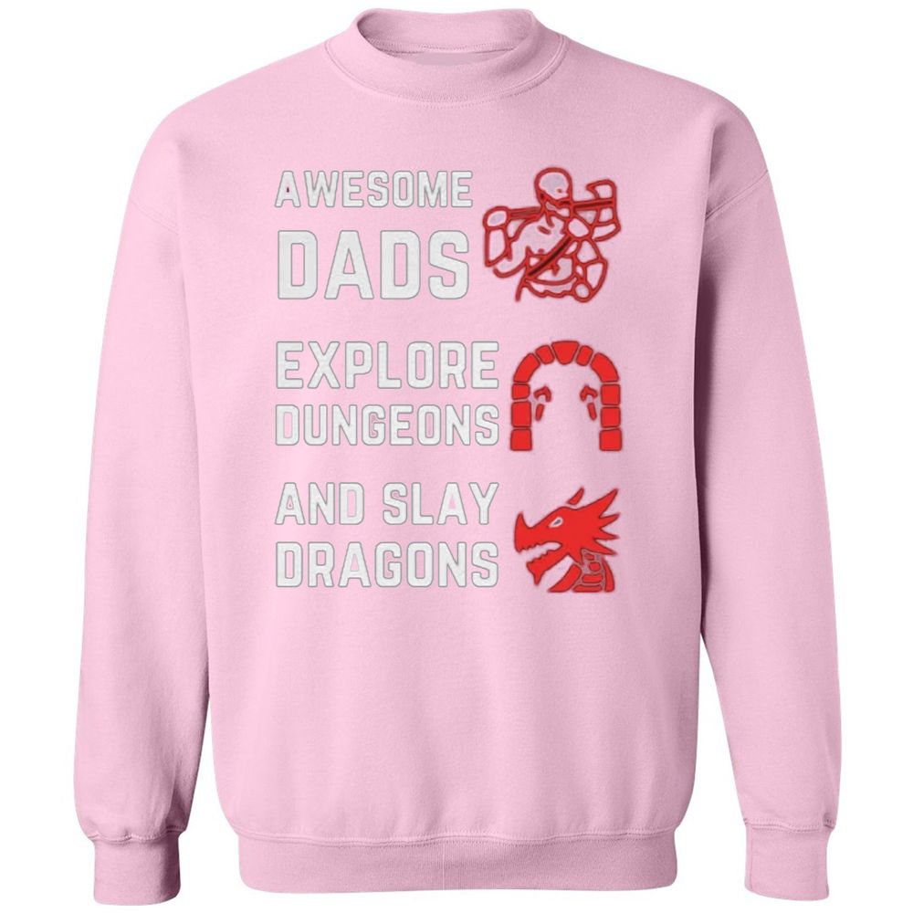Awesome Dad Fathers Day Classic Unisex Sweatshirt - Light Pink - 3