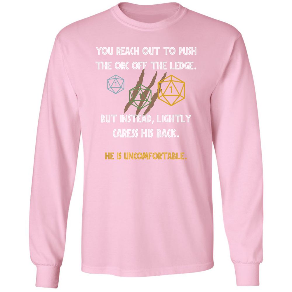 YOU REACH OUT TO PUSH Long Sleeve T-Shirt - Light Pink - 3