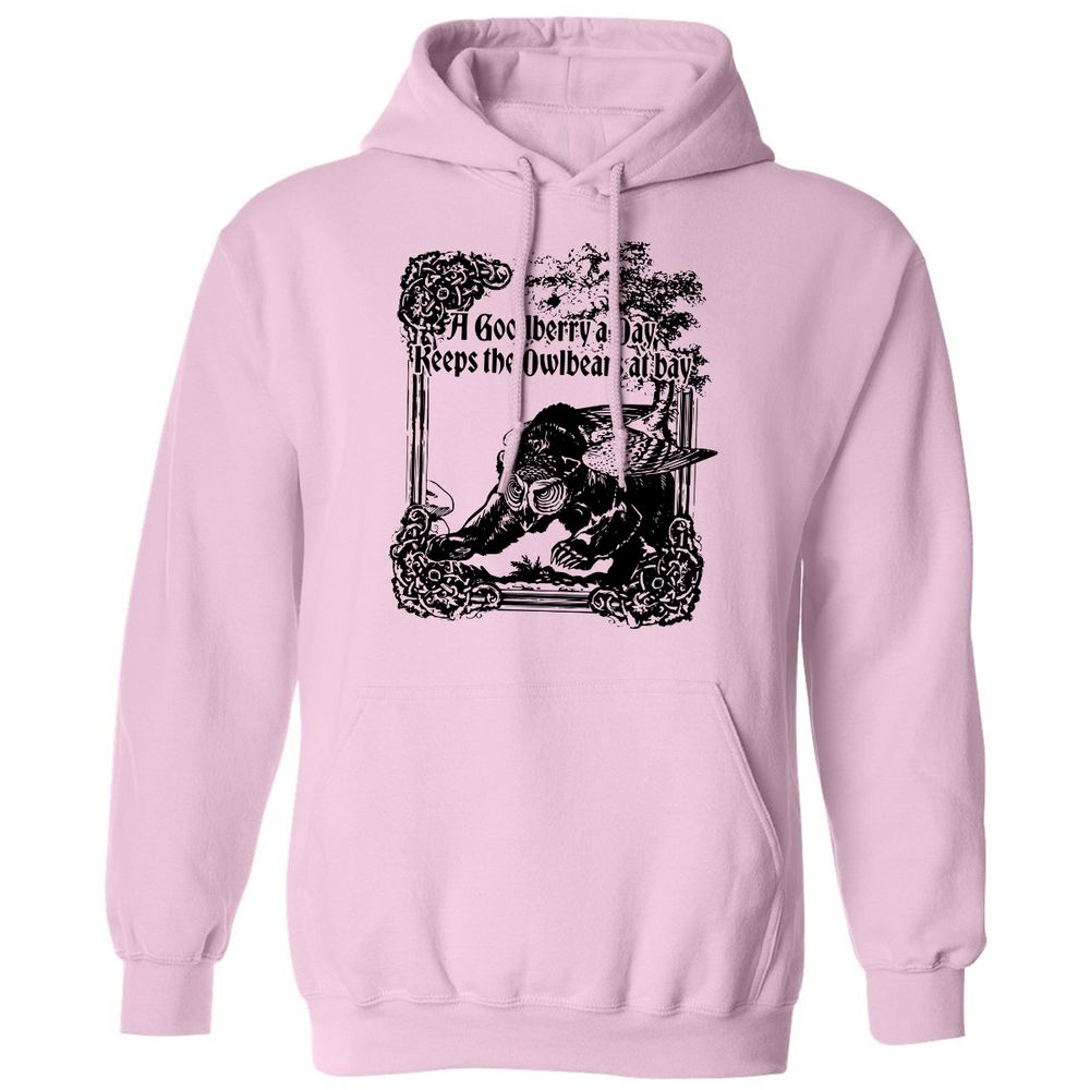 A Goodberry A Day Keeps The Owlbears At Bay Classic Unisex Hoodie - Light Pink - 3