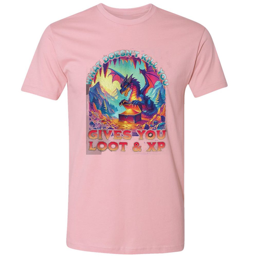 What Doesn't Kill You Give You Loot & XP Premium Unisex T-Shirt - Light Pink - 3