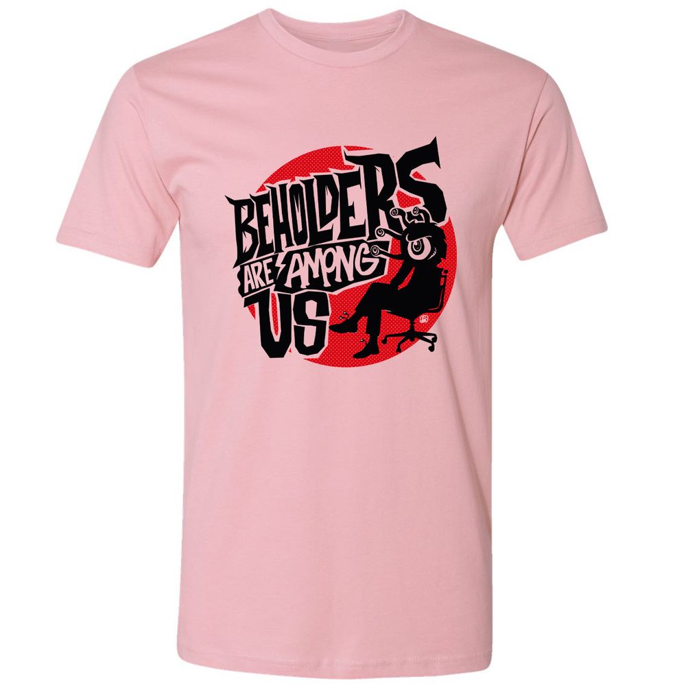 Beholders Are Among Us Premium Unisex T-Shirt - Light Pink - 3