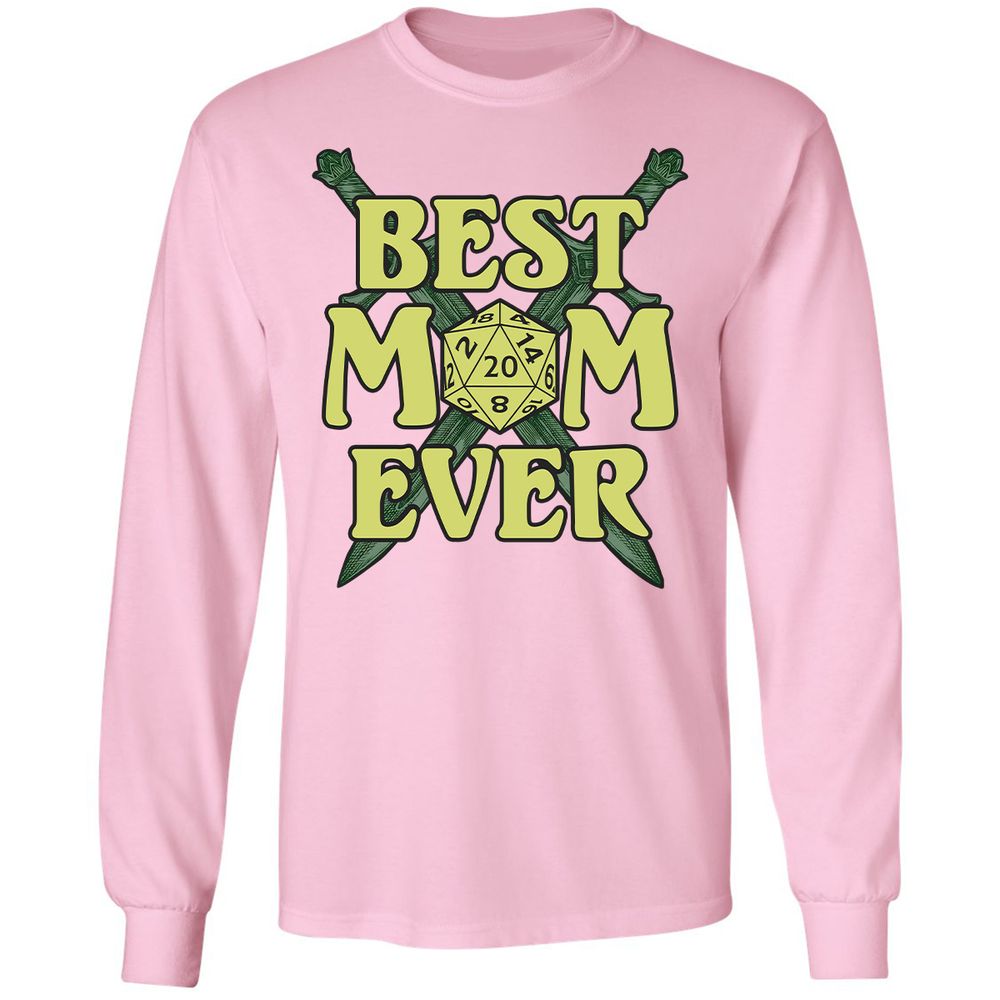 Best Mom Ever Long Sleeve T-Shirt - Light Pink - 3
